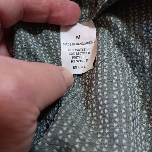 Lake & Trail Men’s Muted Green Short Sleeve Fast-Dri SZ M Button Down Shirt - Picture 10 of 10